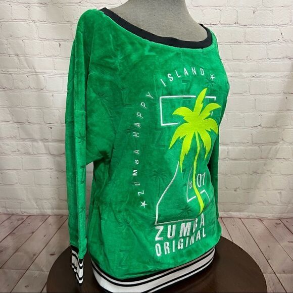 L Zumba Original boat shoulder Pullover. Nwt - Picture 8 of 13
